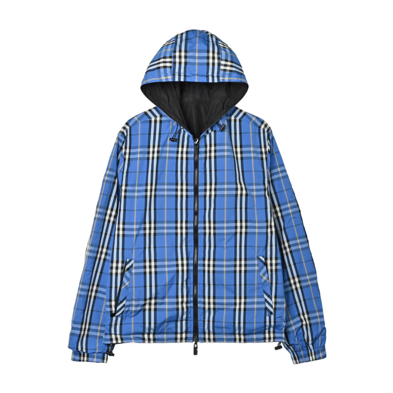 Blue Plaid Oversized Blazer Jacket with Black Lining view