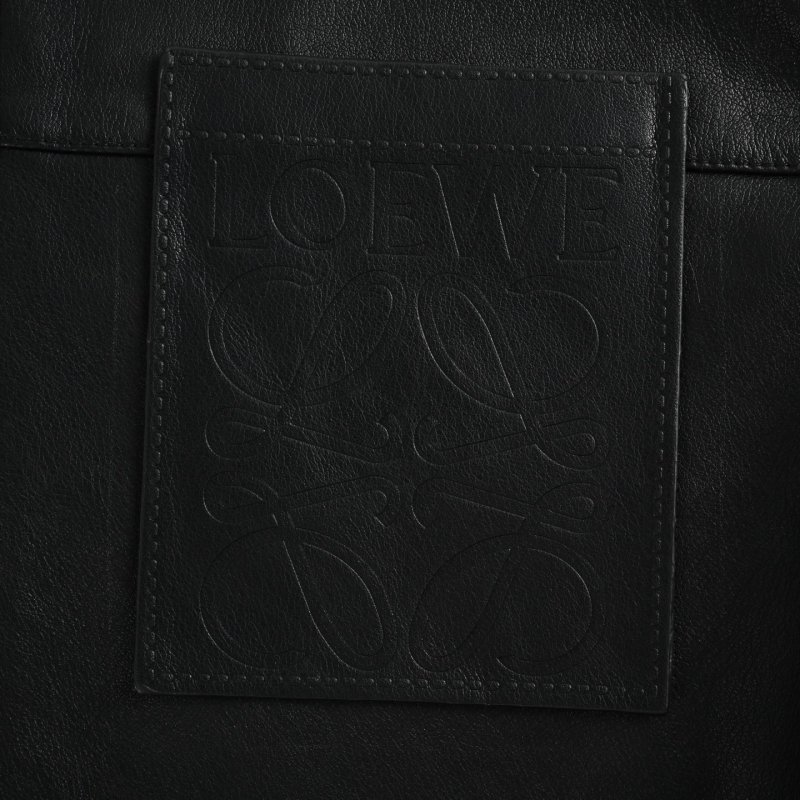 Black Leather Shirt Jacket view