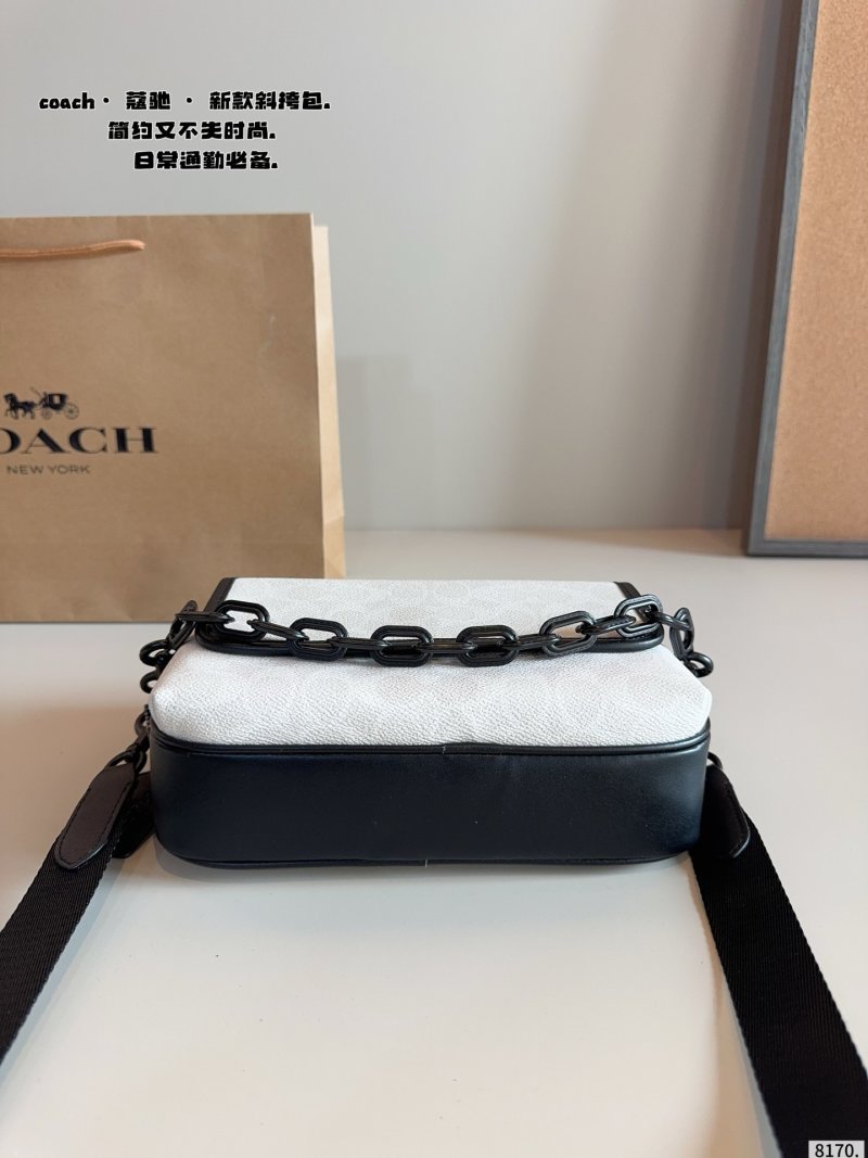 Coach Track Messenger Bag White & Black view