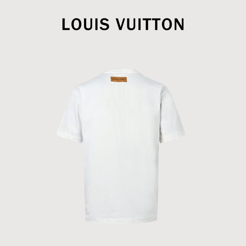 Louis Vuitton Monogram Gradient Embroidered White T-Shirt view