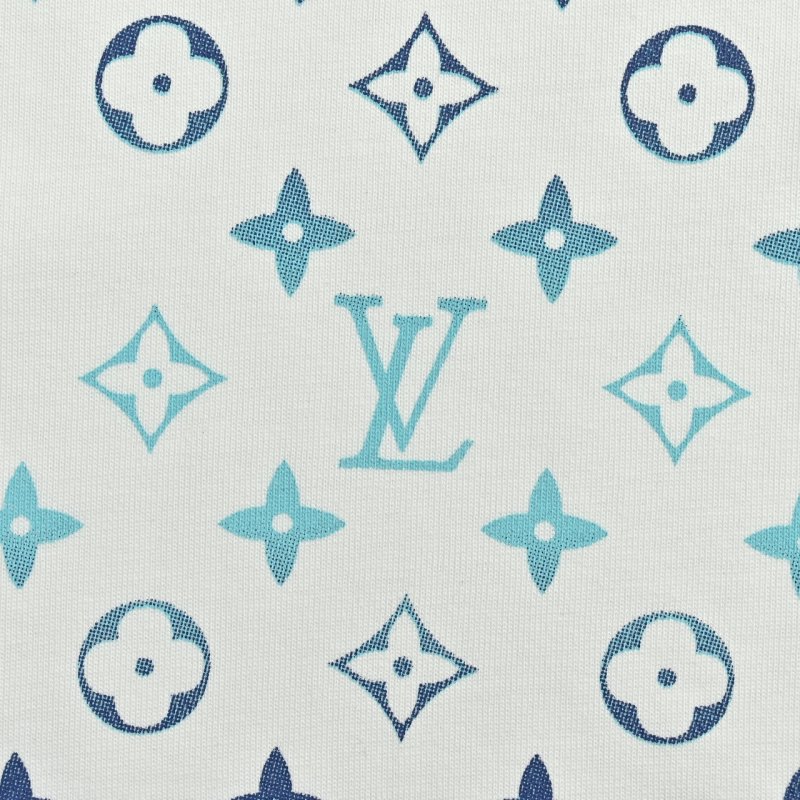 Louis Vuitton Monogram Gradient Embroidered White T-Shirt view