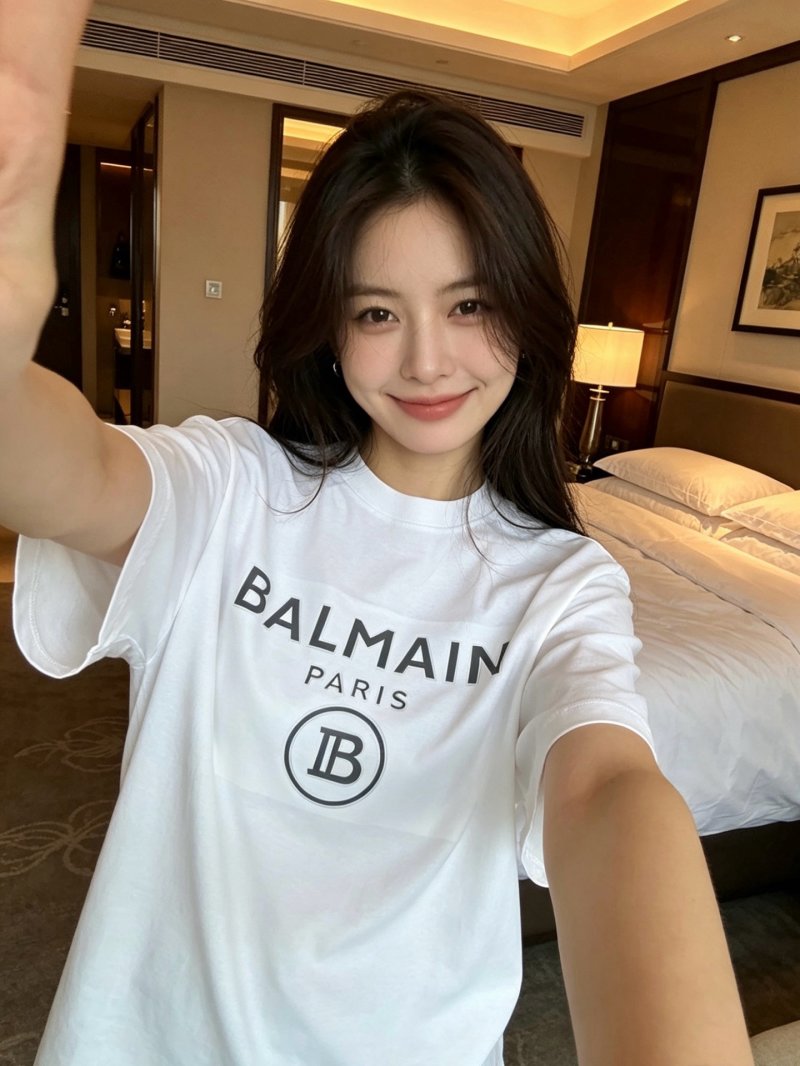 Balmain Paris Logo White T-Shirt view