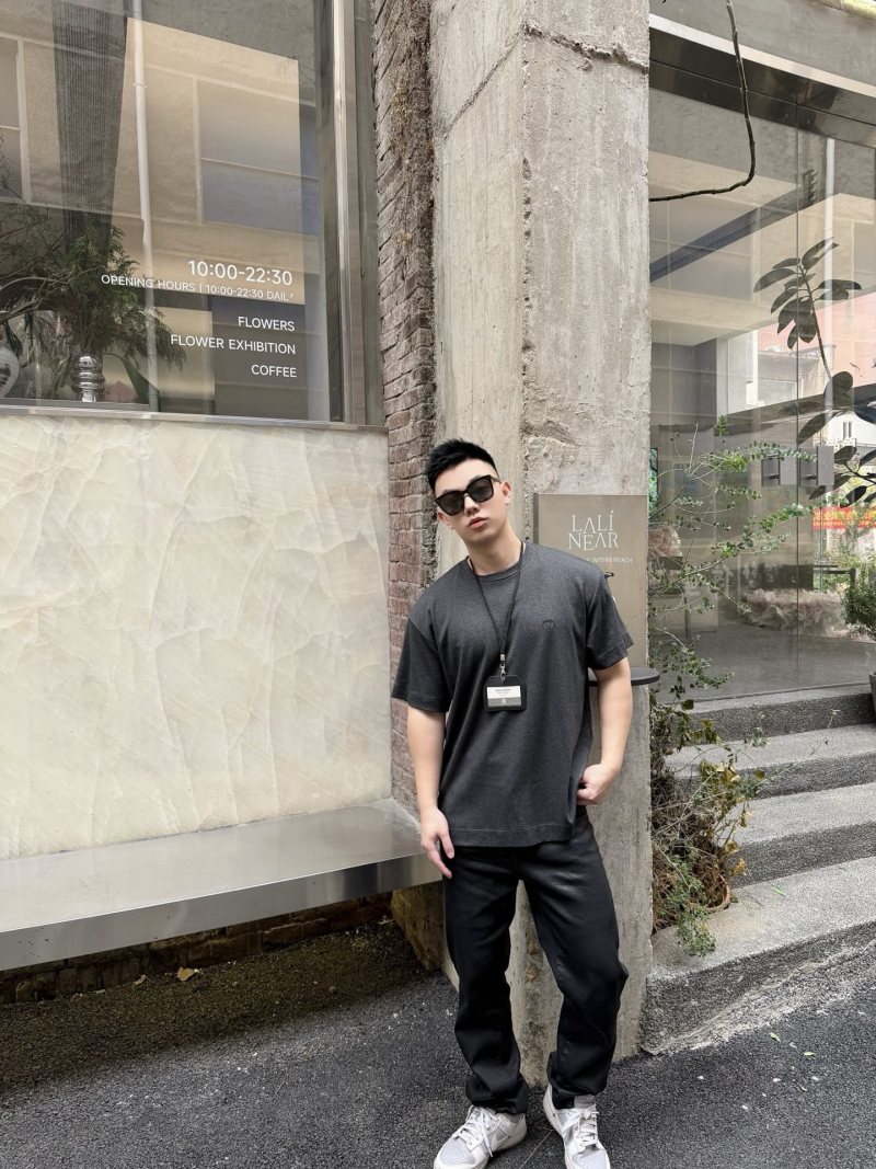 Gucci GG Embroidered T-Shirt Charcoal Grey view
