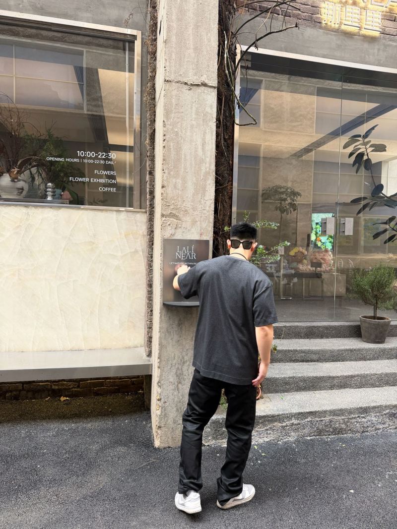 Gucci GG Embroidered T-Shirt Charcoal Grey view