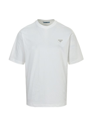 Prada Triangle Logo White T-Shirt view 12