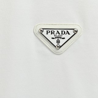 Prada Triangle Logo White T-Shirt view 14
