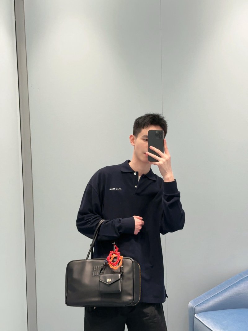 Black Long Sleeve Polo Shirt view