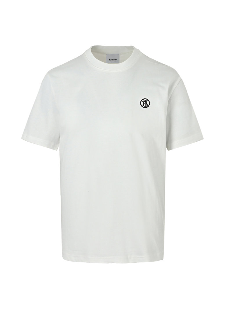 White Classic Short Sleeve T-Shirt with Minimal Chest Logo view
