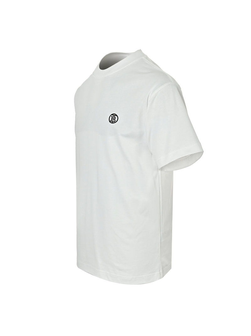 White Classic Short Sleeve T-Shirt with Minimal Chest Logo view