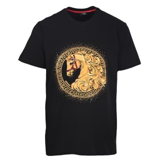 Versace Gold Horse Medusa Black T-Shirt view 10