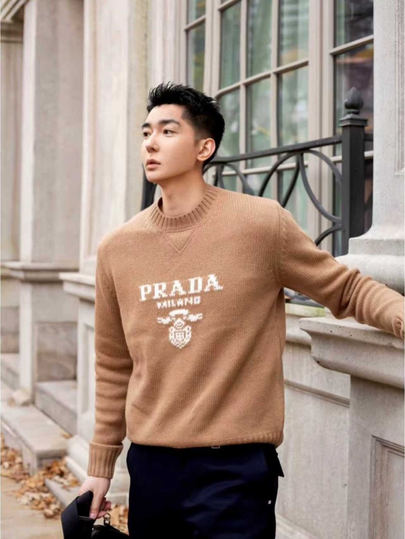 Prada Milano Knit Sweater Camel