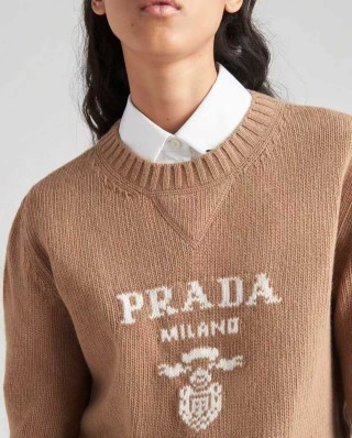 Prada Milano Knit Sweater Camel view 5