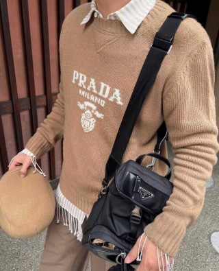 Prada Milano Knit Sweater Camel view 7