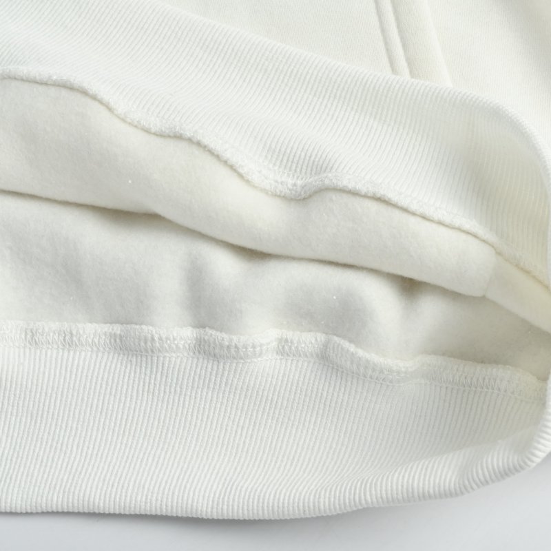 White Oversized Hoodie with Pleated Skirt Detail view