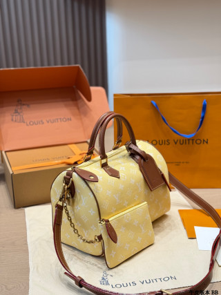 Louis Vuitton Speedy Monogram Handbag - Cream/Brown view 5