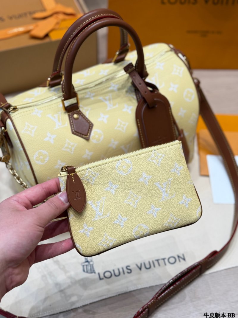 Louis Vuitton Speedy Monogram Handbag - Cream/Brown view