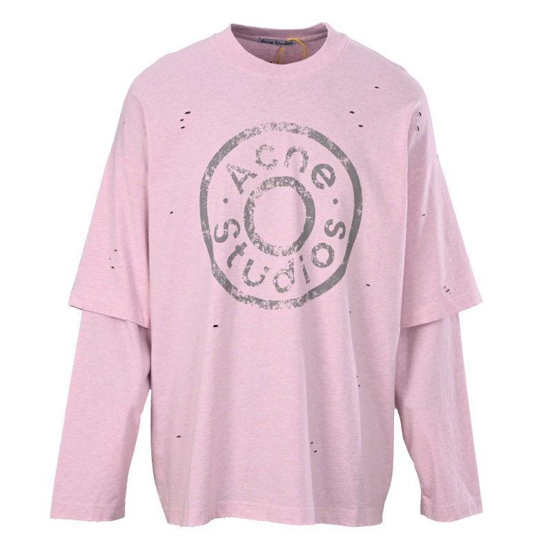 Gucci Distressed Logo Long Sleeve T-Shirt Lavender view