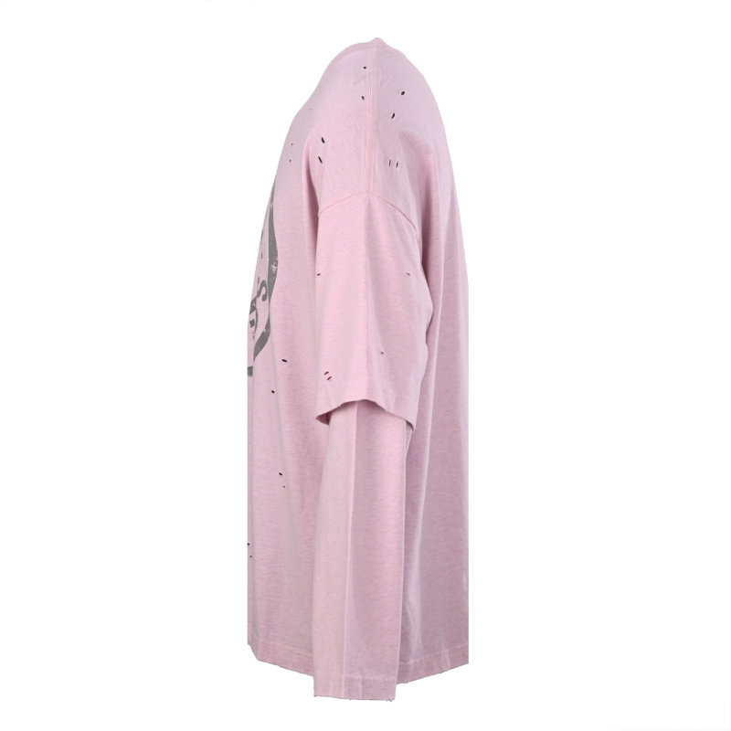 Gucci Distressed Logo Long Sleeve T-Shirt Lavender view