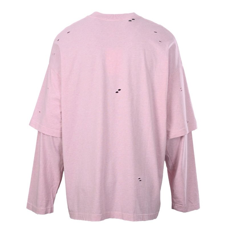 Gucci Distressed Logo Long Sleeve T-Shirt Lavender view