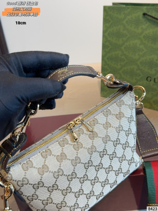 Gucci Vanity Canvas Shoulder Bag with GG Monogram view 4