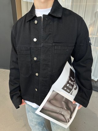 Stone Island Black Compass Badge Overshirt Jacket view 8