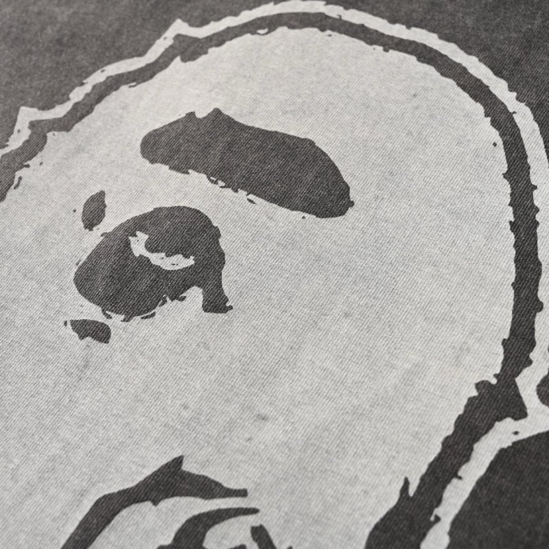 Black Graphic Face Print Oversized T-Shirt view