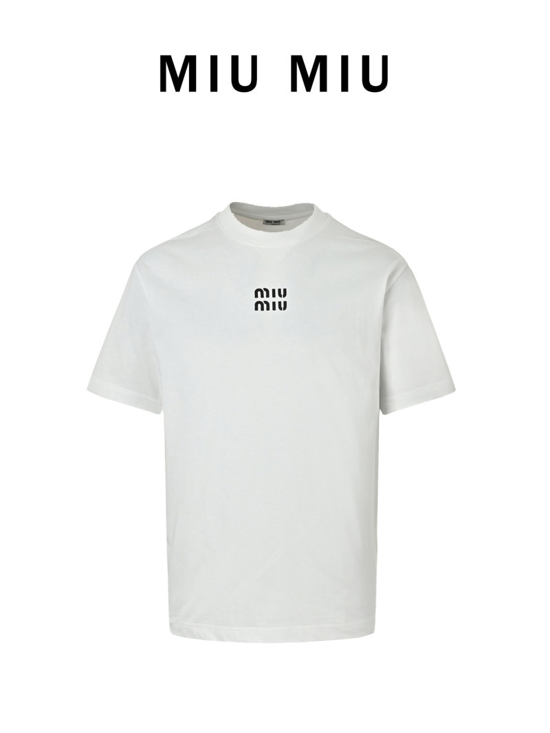 Miu Miu Logo White T-Shirt