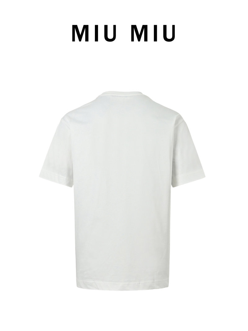 Miu Miu Logo White T-Shirt view