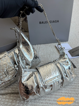 Balenciaga Pamela Pin-Buckle Shoulder Bag Black view 4