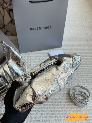 Balenciaga Pamela Pin-Buckle Shoulder Bag Black view 6