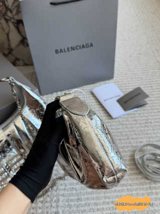 Balenciaga Pamela Pin-Buckle Shoulder Bag Black view 7
