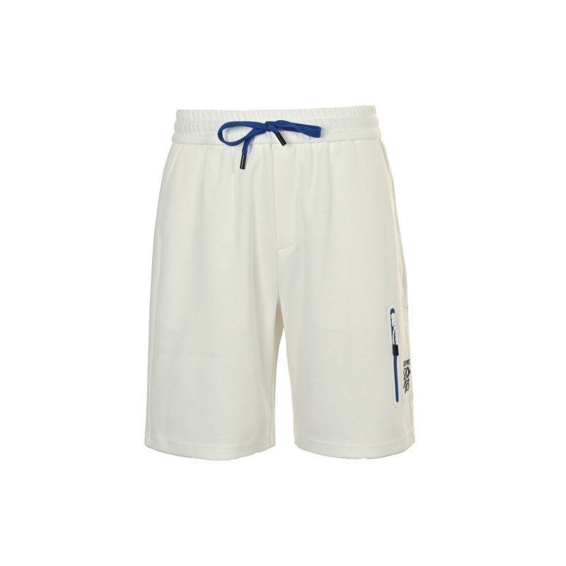 Loewe Anagram White Shorts with Blue Drawstring view