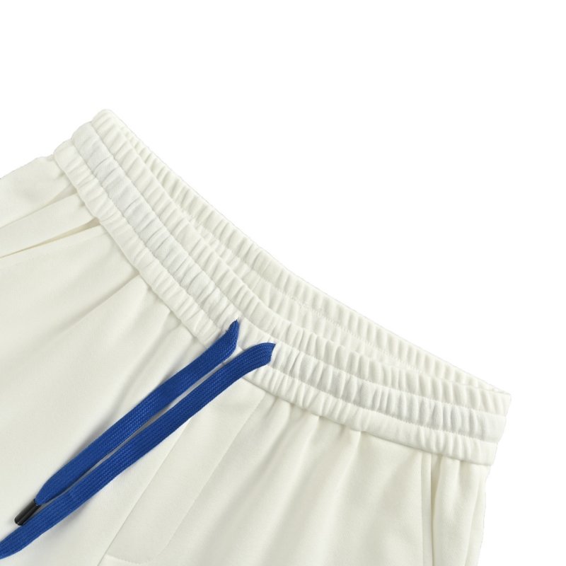 Loewe Anagram White Shorts with Blue Drawstring view