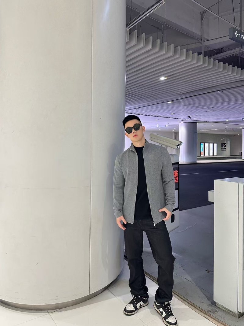 Grey Zip-Up Cardigan Jacket