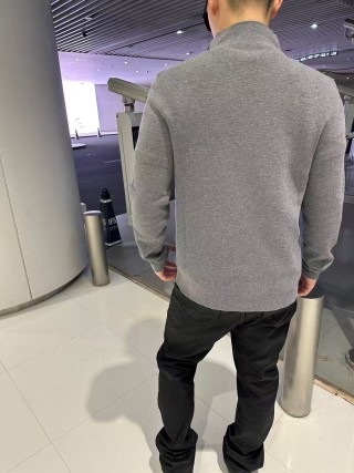 Grey Zip-Up Cardigan Jacket view 5