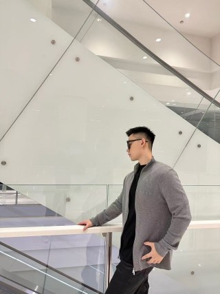 Grey Zip-Up Cardigan Jacket view 6