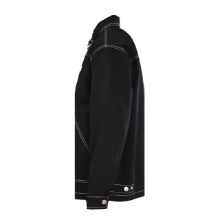 Prada Contrast Stitch Canvas Jacket Black view 2