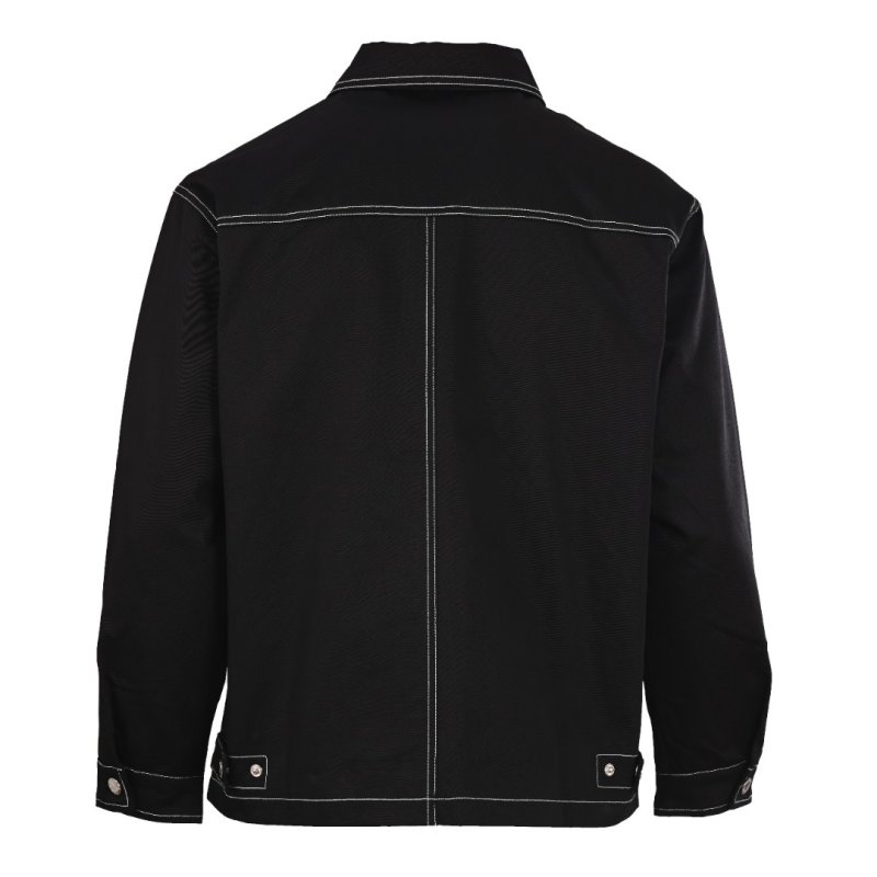 Prada Black Nylon Harrington Jacket with Contrast Stitching view