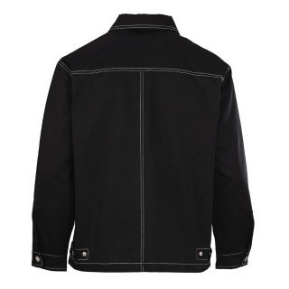 Prada Contrast Stitch Canvas Jacket Black view 3