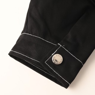 Prada Contrast Stitch Canvas Jacket Black view 9