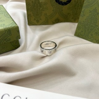 Gucci Ghost Double G Silver Ring view 3