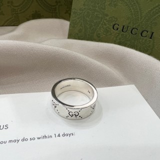 Gucci Ghost Double G Silver Ring view 5