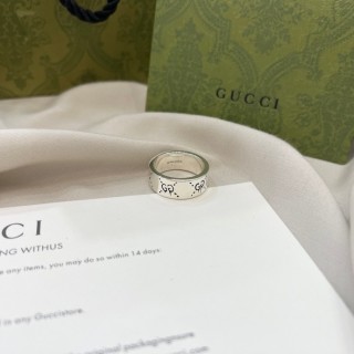 Gucci Ghost Double G Silver Ring view 6