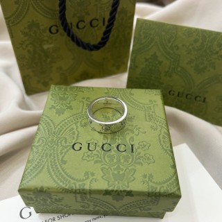 Gucci Ghost Double G Silver Ring view 7