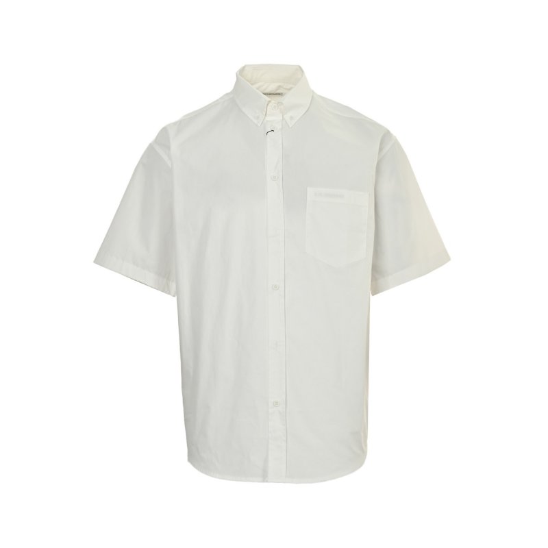 White Short-Sleeve Button-Up Shirt view