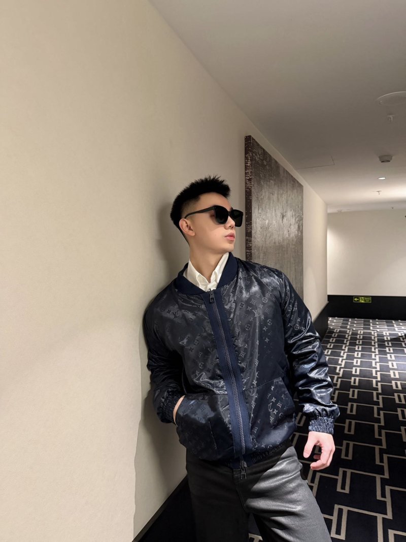 Louis Vuitton Monogram Windbreaker Jacket Black