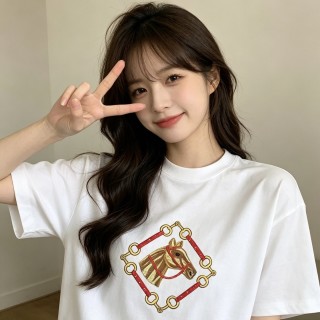 White Oversized Graphic Print Short Sleeve T-Shirt view 5