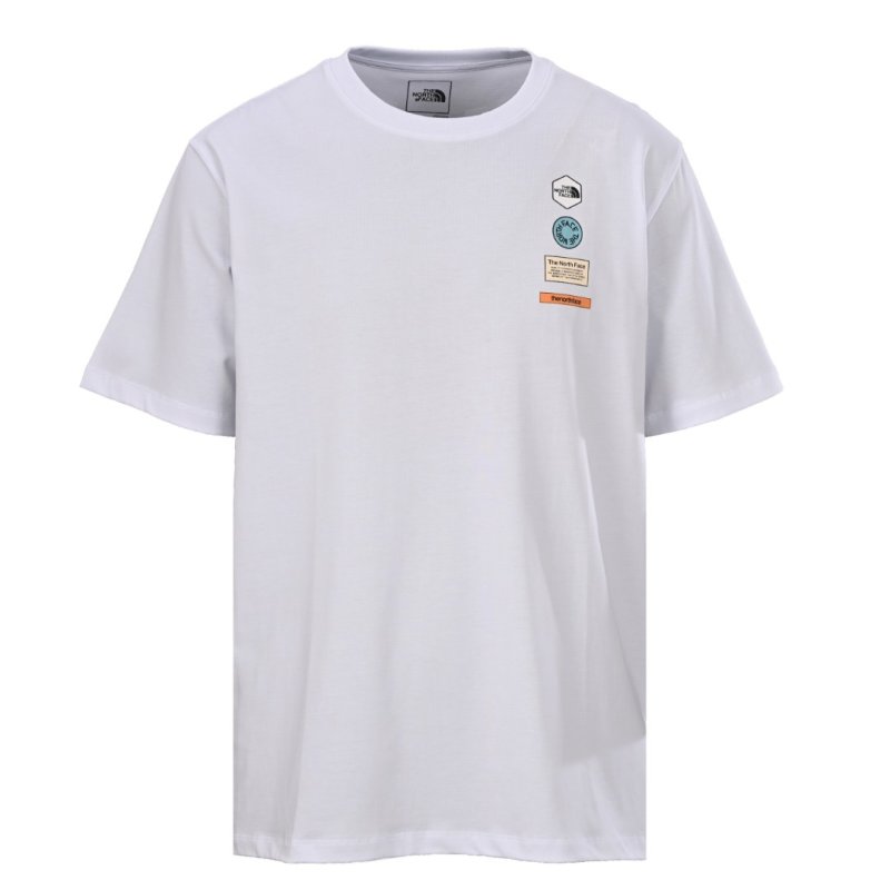White Oversized T-Shirt with Minimalist Badge