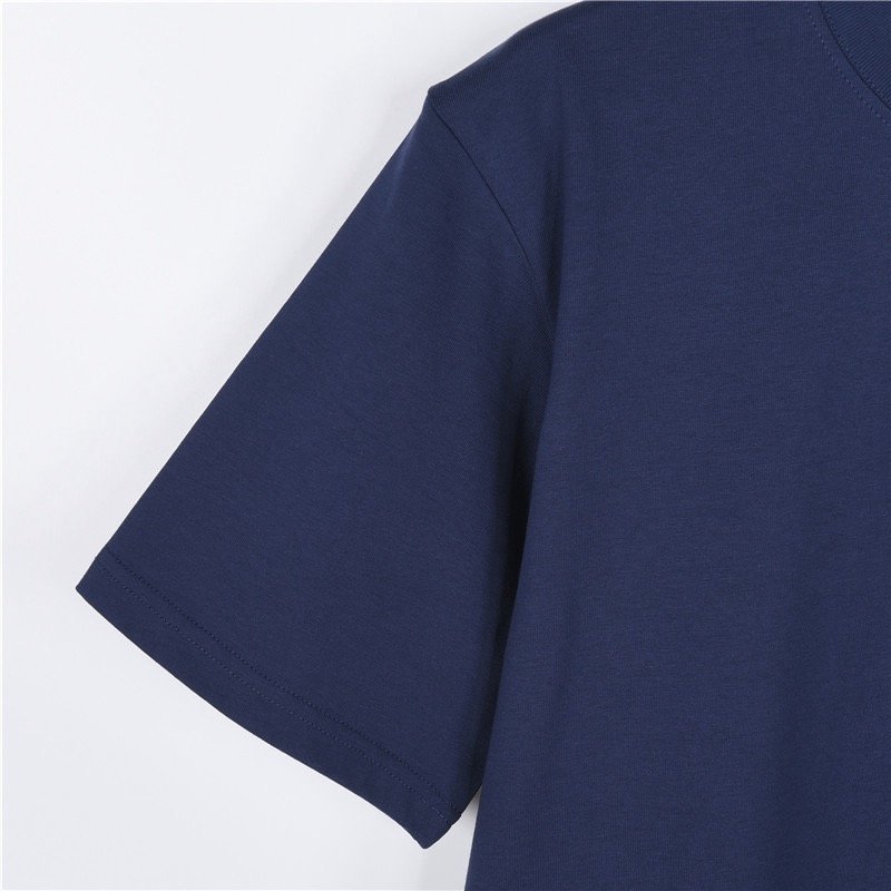 Navy Short Sleeve T-Shirt with Embroidered Floral Chest Logo view