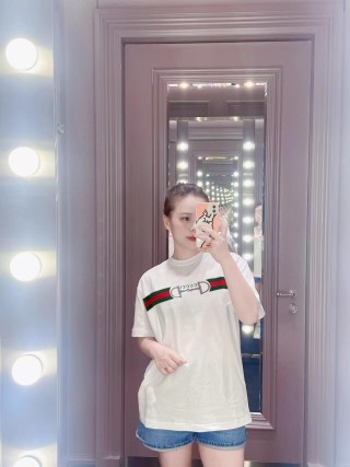 Gucci Horsebit Web Stripe White T-Shirt view 5
